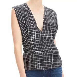 New Theory Kimono Pleat Silk Blouse Size P (US Size 00-0)